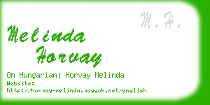 melinda horvay business card